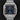 direct close-up studio front portrait of the large model stainless steel Cartier Santos de Cartier WSSA0063 watch featuring a sunray blue graduated dial