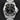 direct studio front portrait of the 41mm stainless steel Longines HydroConquest GMT L3.790.4.56.6 watch featuring a black dial and orange tracking accents